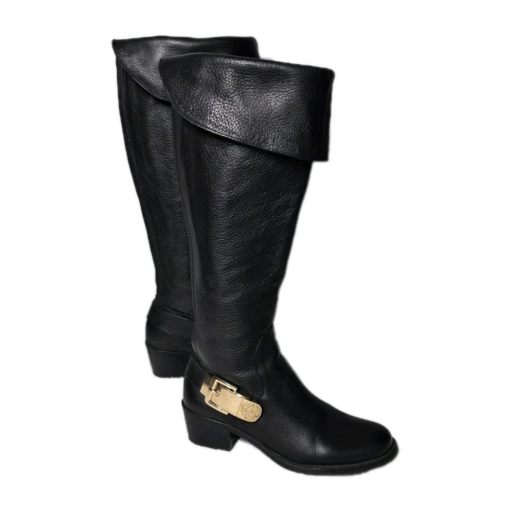 Vince Camuto Leather Bedina Womens Boot Black Size 5 M